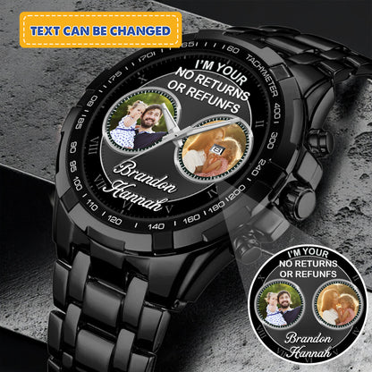 Father's Gift For Daddy Family Personalized Photo Watch