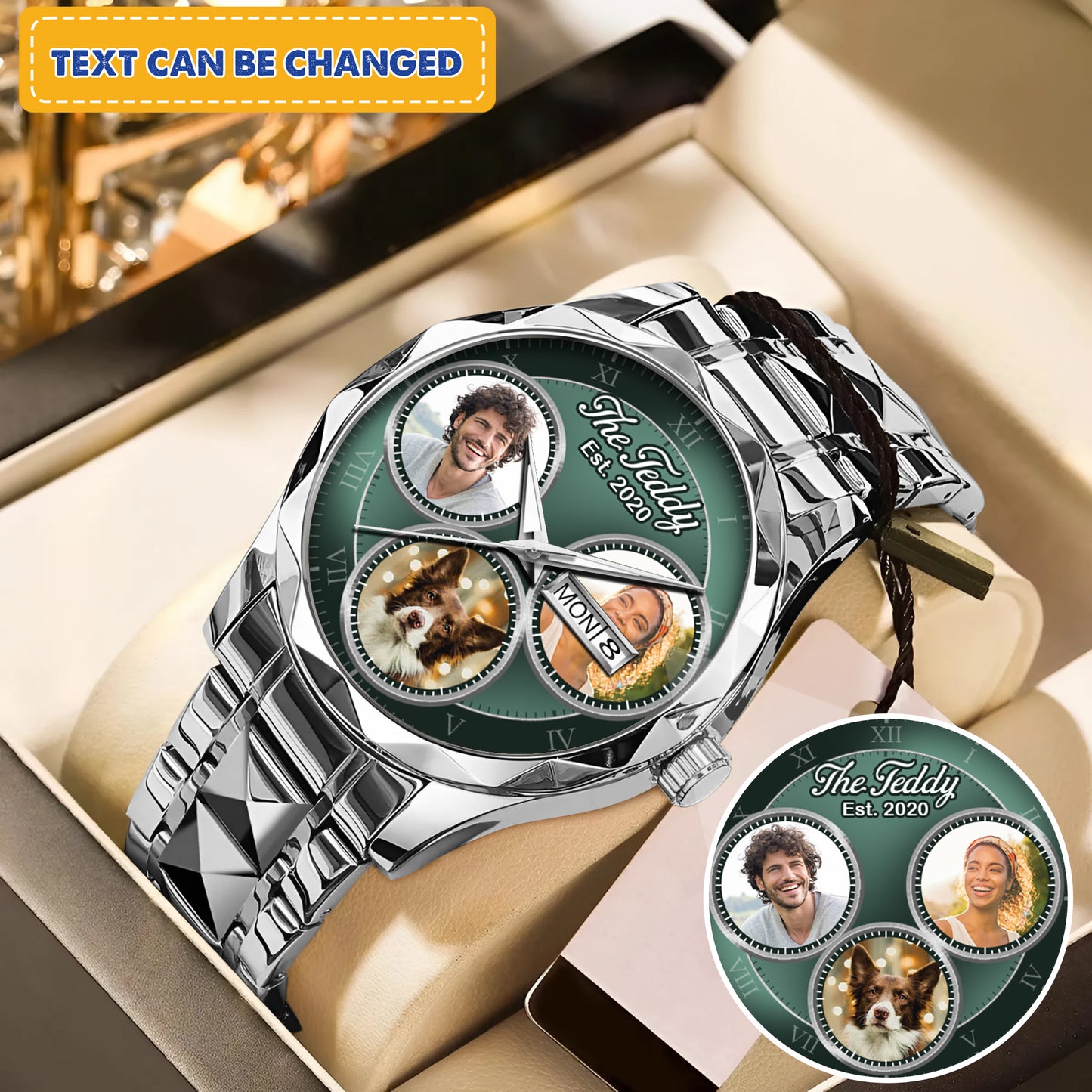 The Daddy Family Personalized Photo Watch