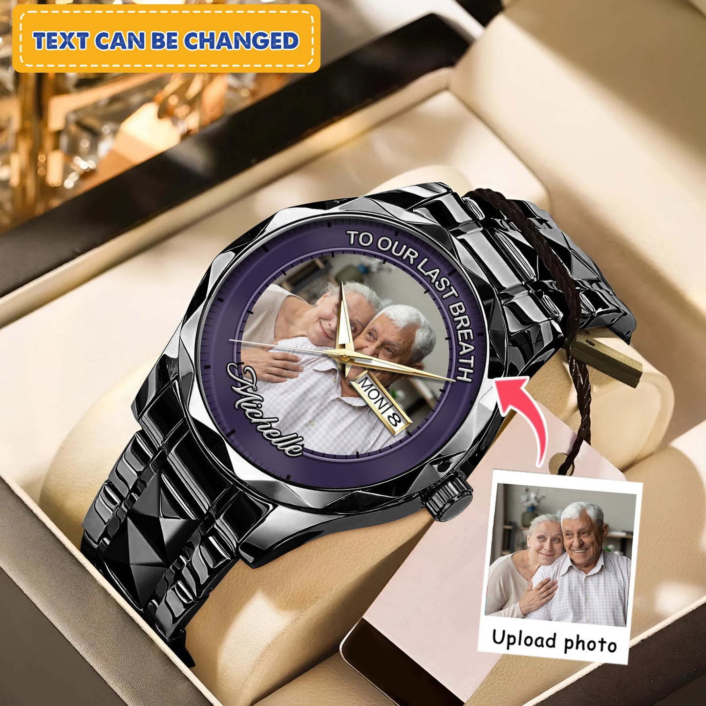 The World's Okayest Husband Personalized Photo Watch