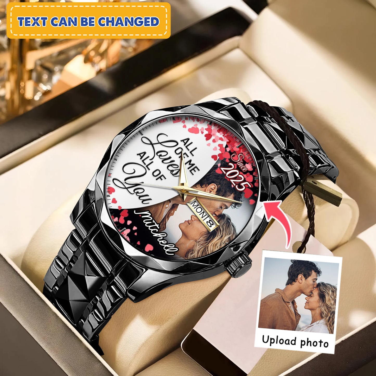 Personalized Love Blooms Photo Keepsake Memory Watches