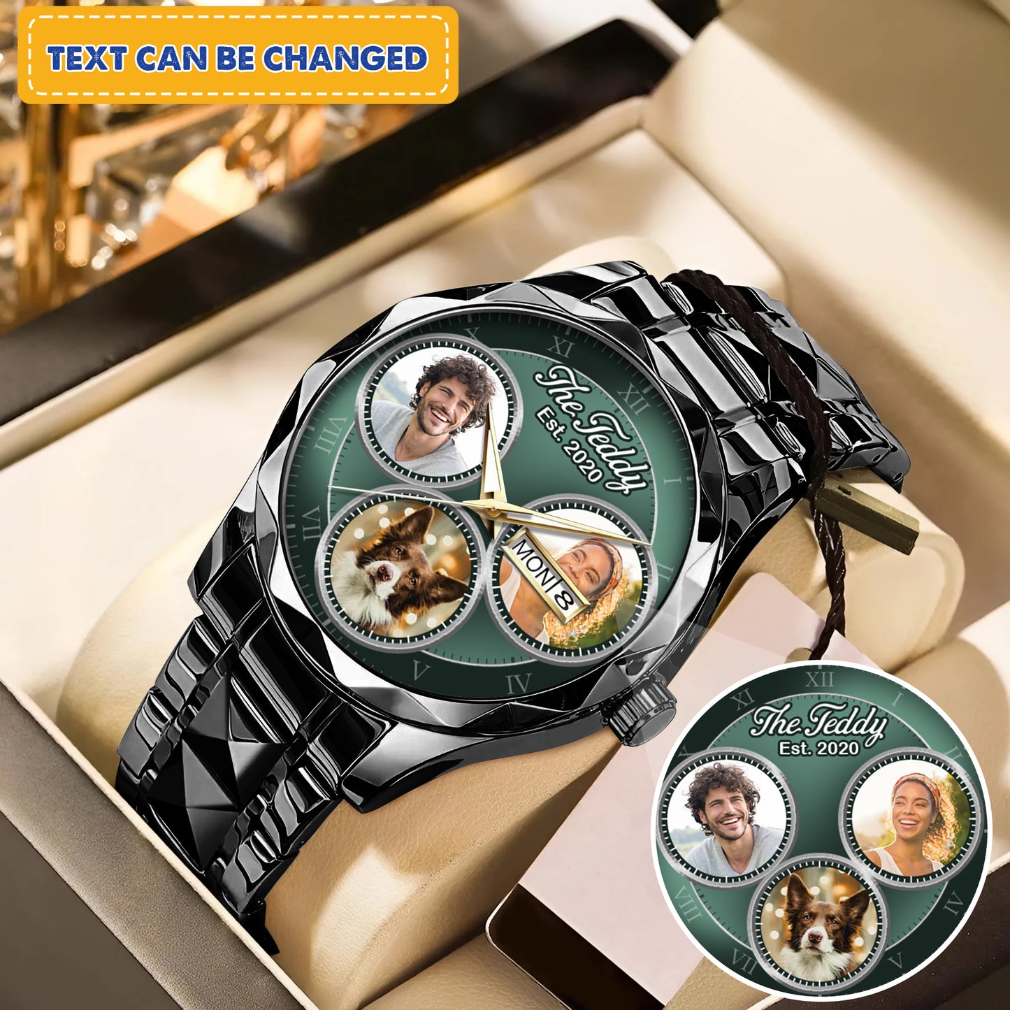 The Daddy Family Personalized Photo Watch