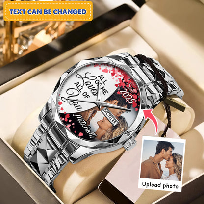Personalized Love Blooms Photo Keepsake Memory Watches