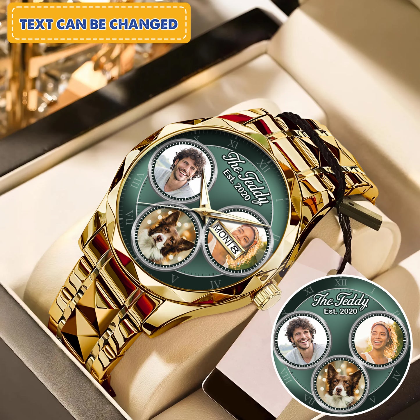 The Daddy Family Personalized Photo Watch