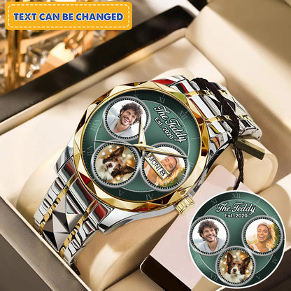 The Daddy Family Personalized Photo Watch