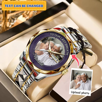 The World's Okayest Husband Personalized Photo Watch