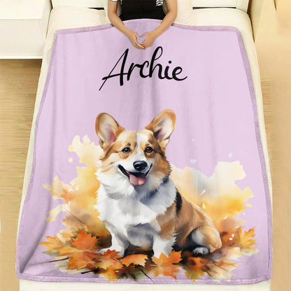 Personalized Pet Autumn Christmas Soft Blanket