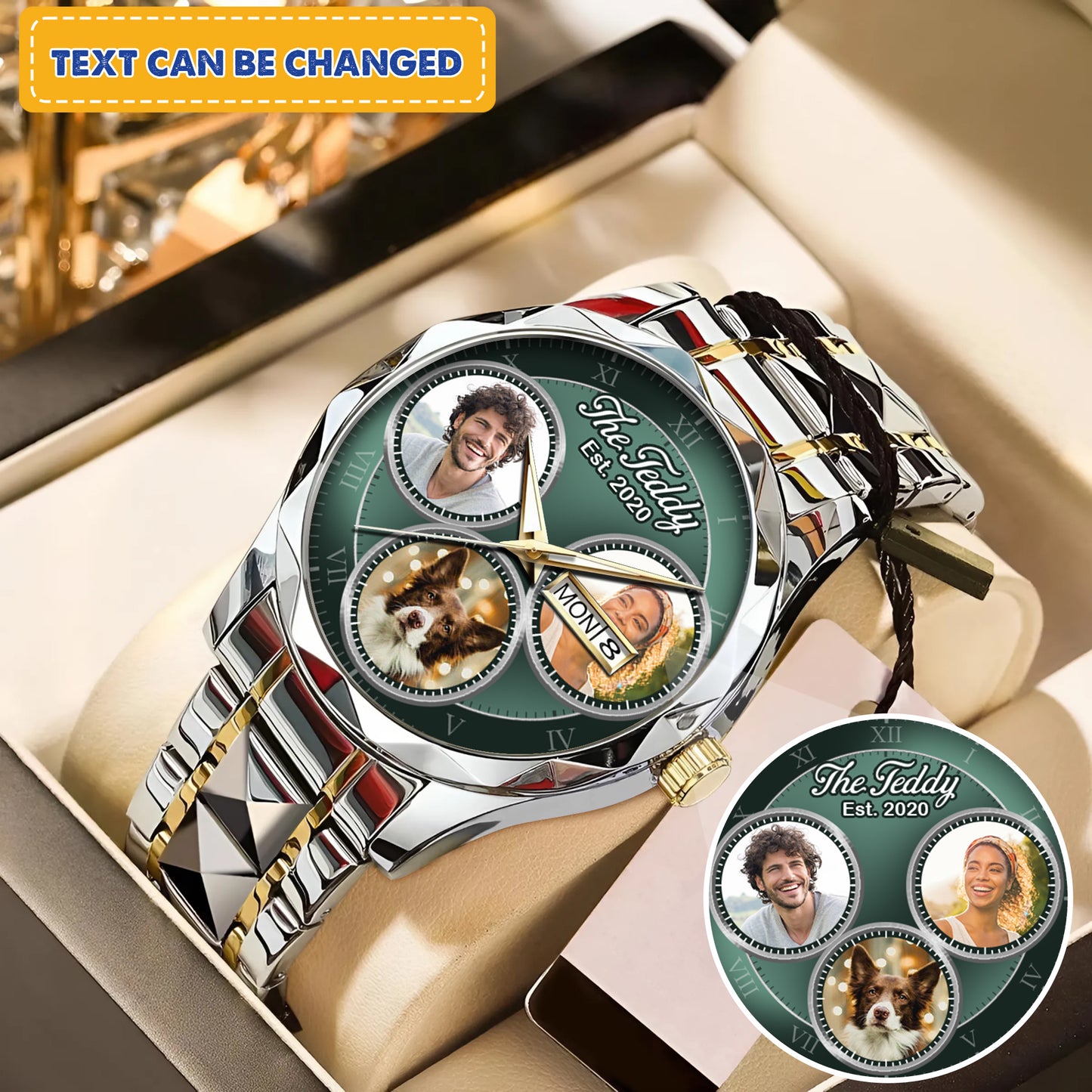 The Daddy Family Personalized Photo Watch