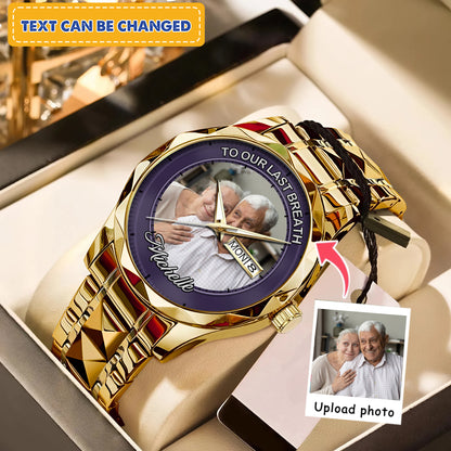 The World's Okayest Husband Personalized Photo Watch