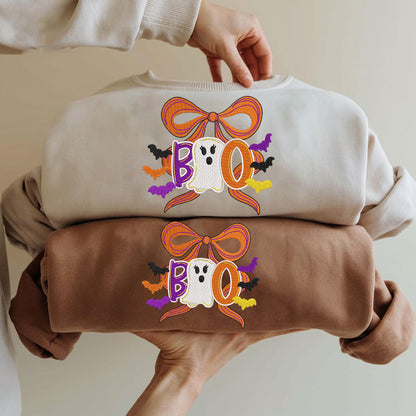 Halloween Personalized Embroidered Spooky Cute "Boo" Hoodie Sweatshirt T-Shirt