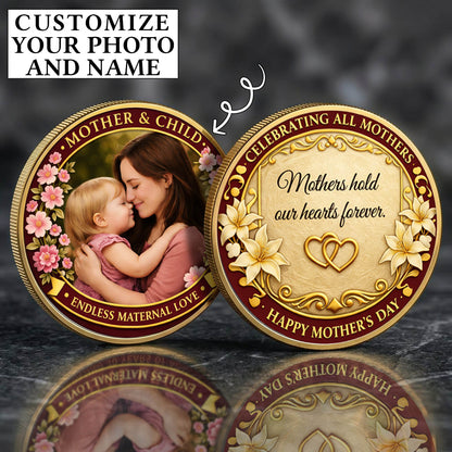 Mother's Day Mother & Child Printed Commemorative Coin