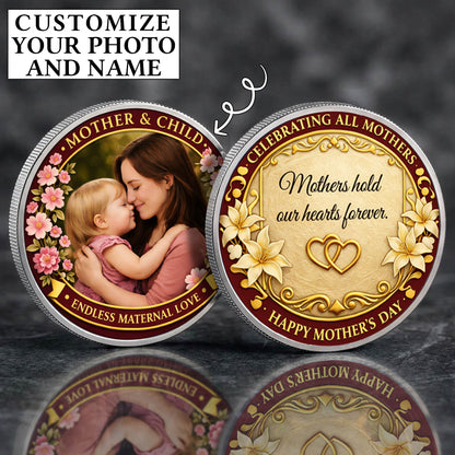 Mother's Day Mother & Child Printed Commemorative Coin