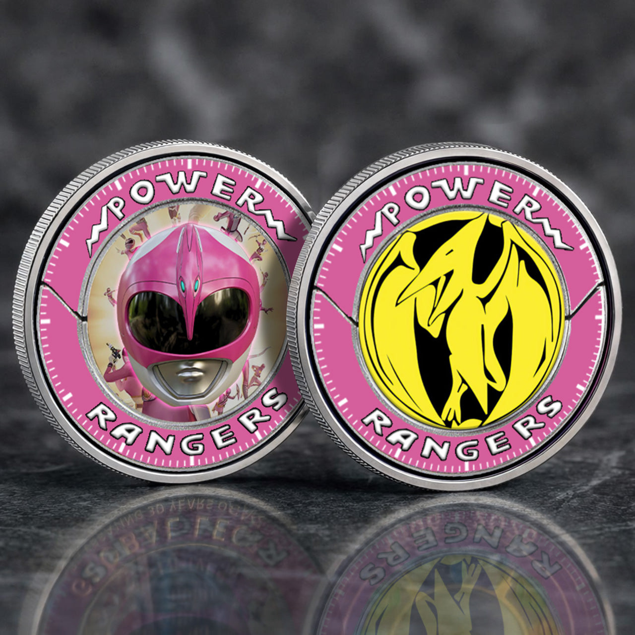 Set Of 7 Mighty Morphin Power Rangers Printed Commemorative Coin