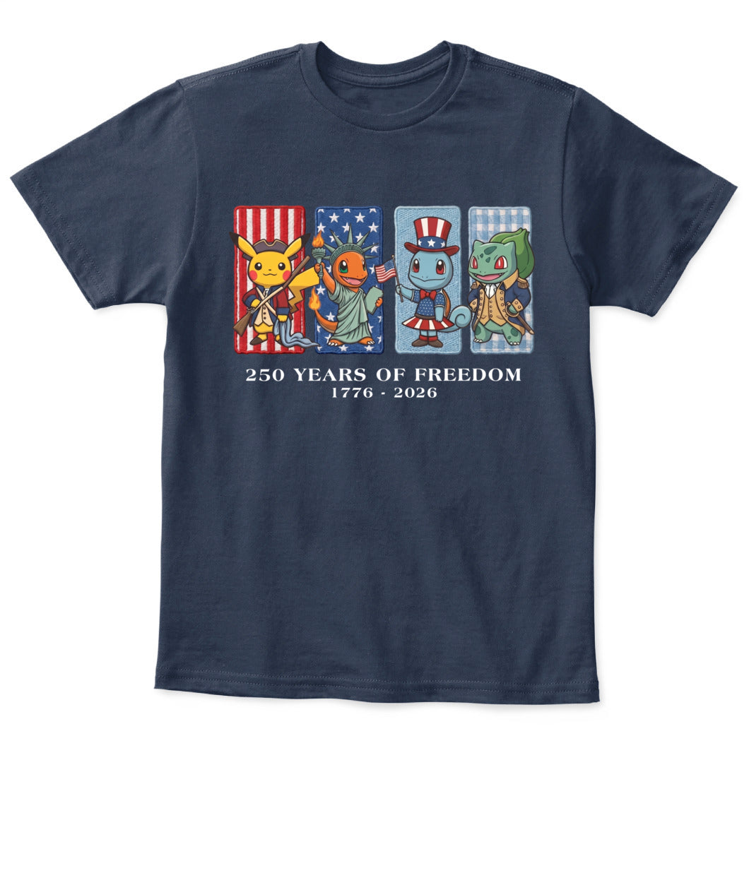 PKM 250 Years of Freedom 1776–2026 Patriotic Printed Graphic Quarter-Zip Sweatshirt, Hoodie Sweatshirt T-Shirt