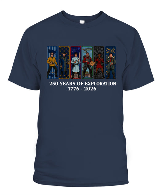 Star Trek 250 Years of Freedom 1776–2026 Patriotic Printed Graphic Hoodie Sweatshirt T-Shirt