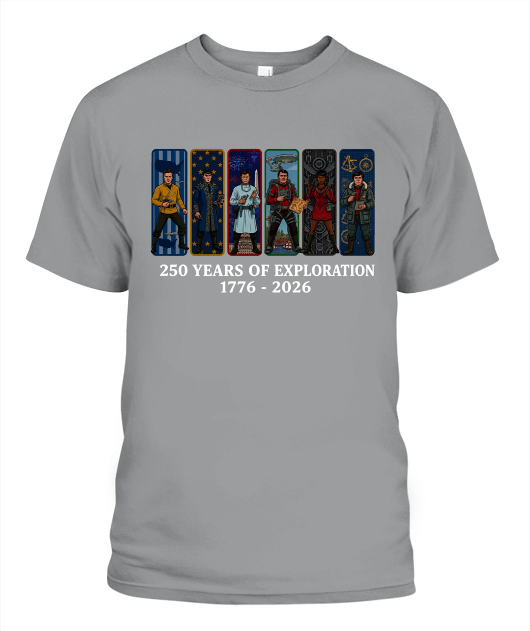 Star Trek 250 Years of Freedom 1776–2026 Patriotic Printed Graphic Hoodie Sweatshirt T-Shirt