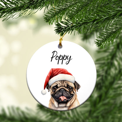 Personalized Pet Christmas Custom Ceramic Ornament