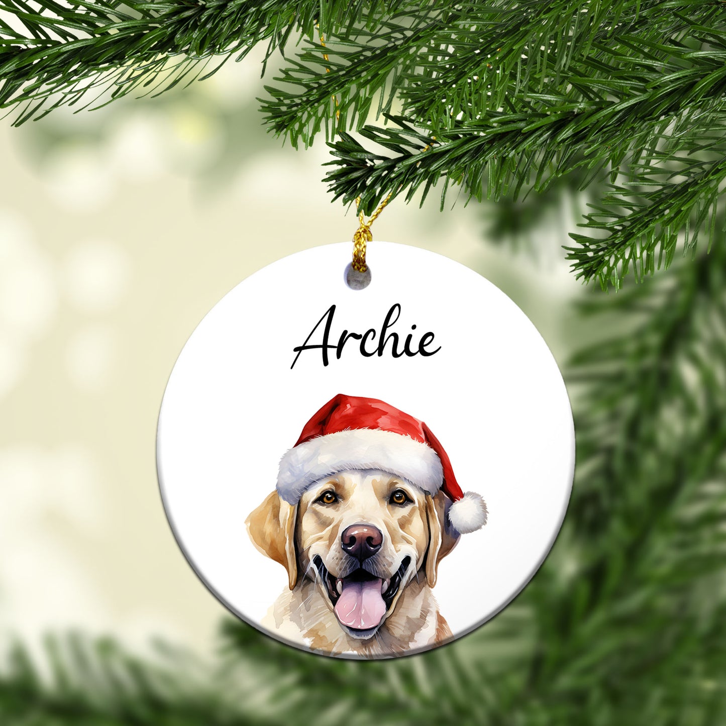 Personalized Pet Christmas Custom Ceramic Ornament