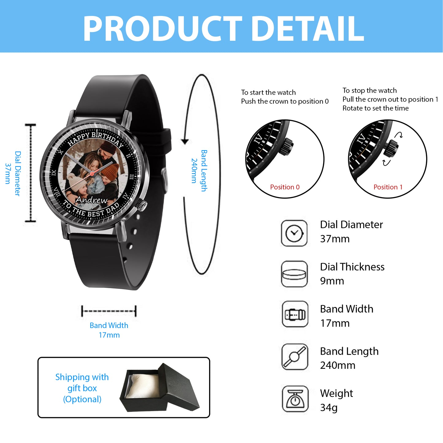 The Best Family Personalized Photos Quartz Watch