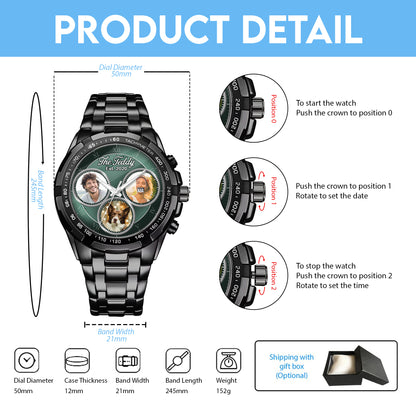 The Daddy Family Personalized Photo Watch