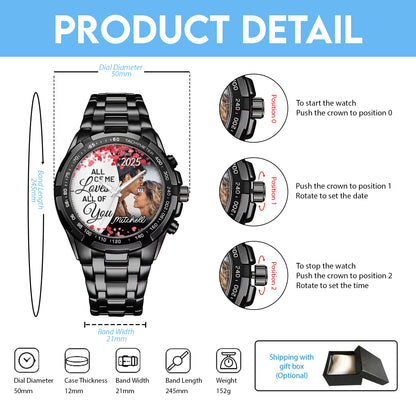 Personalized Love Blooms Photo Keepsake Memory Watches