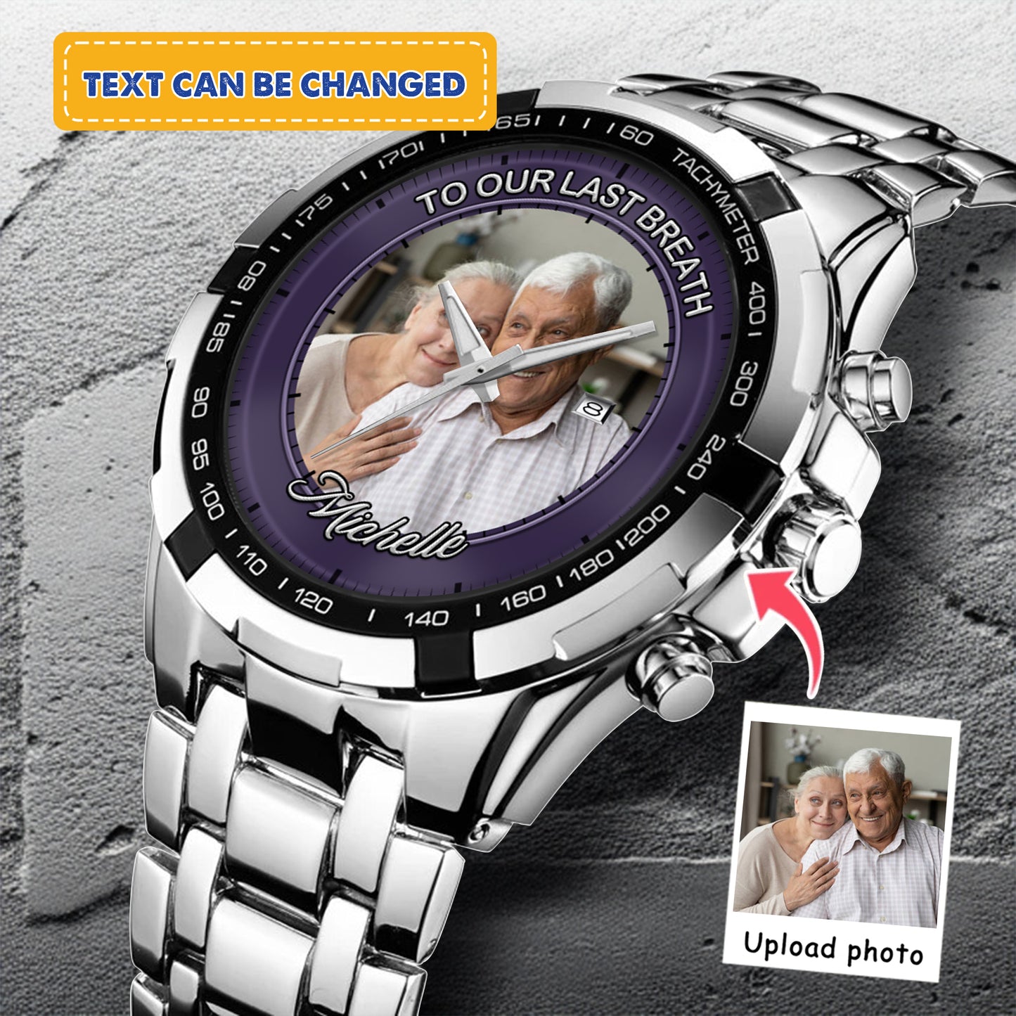 The World's Okayest Husband Personalized Photo Watch