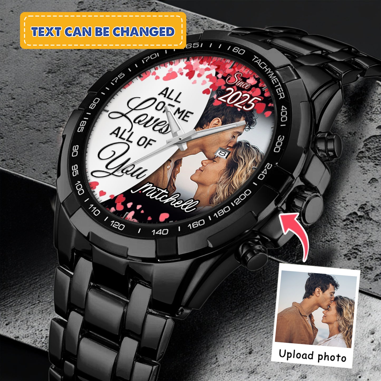 Personalized Love Blooms Photo Keepsake Memory Watches
