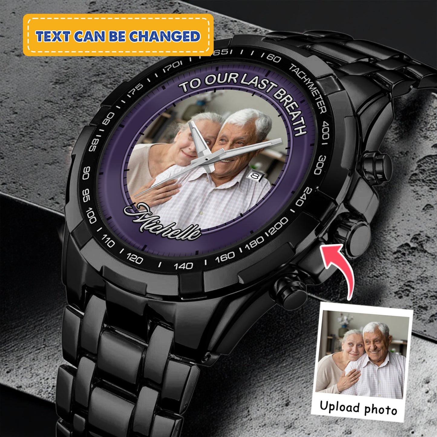 The World's Okayest Husband Personalized Photo Watch
