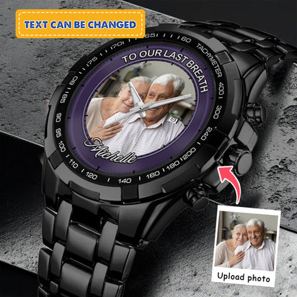 The World's Okayest Husband Personalized Photo Watch