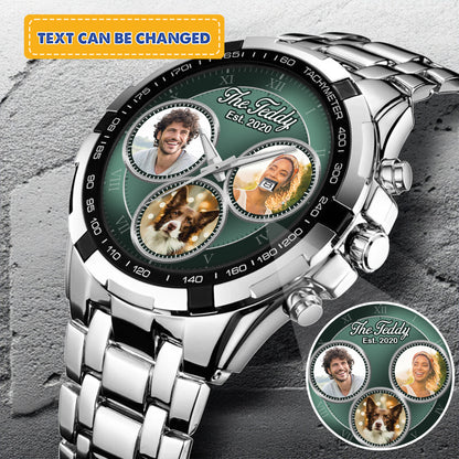 The Daddy Family Personalized Photo Watch