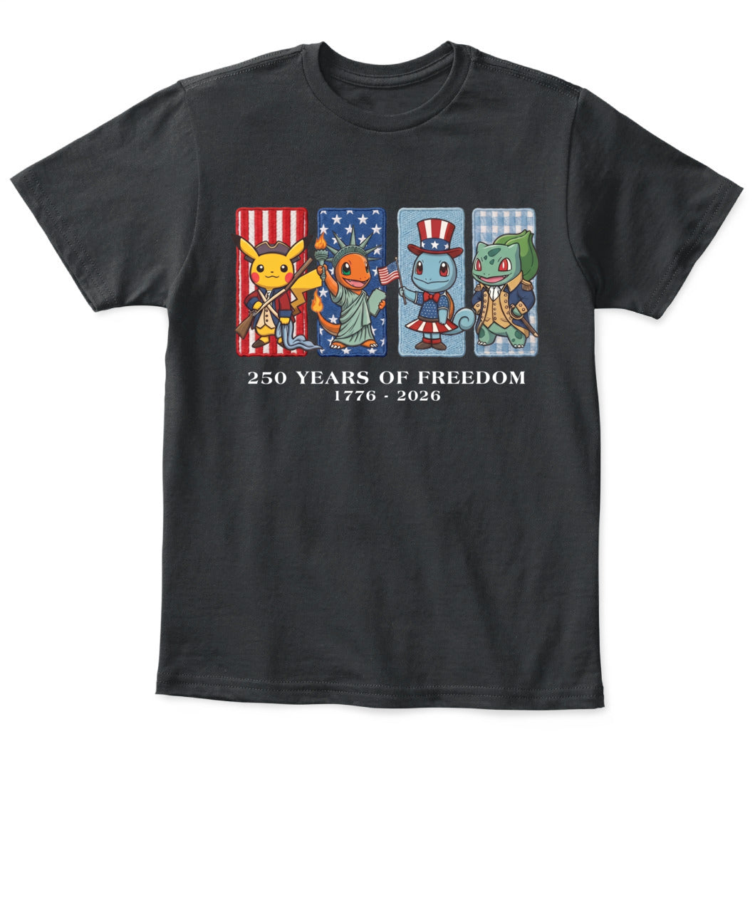 PKM 250 Years of Freedom 1776–2026 Patriotic Printed Graphic Quarter-Zip Sweatshirt, Hoodie Sweatshirt T-Shirt