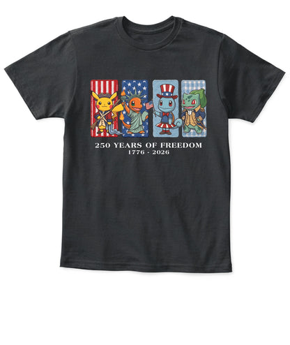 PKM 250 Years of Freedom 1776–2026 Patriotic Printed Graphic Quarter-Zip Sweatshirt, Hoodie Sweatshirt T-Shirt