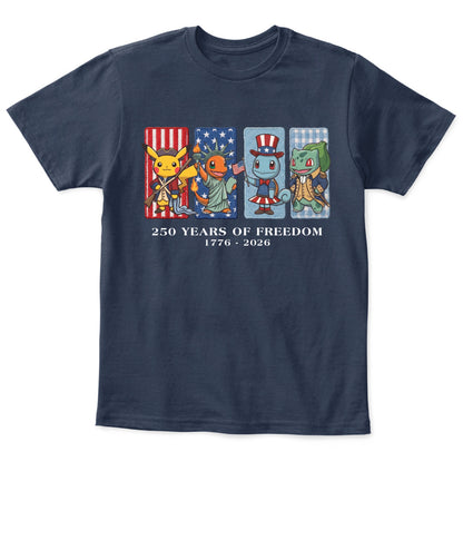 PKM 250 Years of Freedom 1776–2026 Patriotic Printed Graphic Quarter-Zip Sweatshirt, Hoodie Sweatshirt T-Shirt