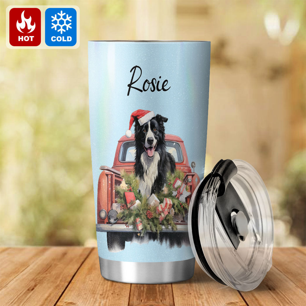 Personalized Dog Car Christmas Tumbler