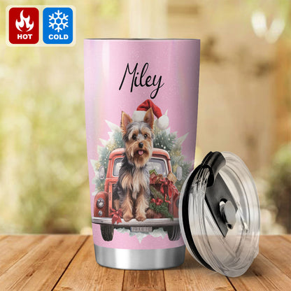 Personalized Dog Car Christmas Tumbler