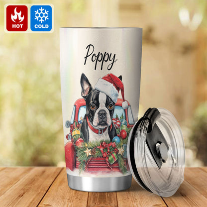 Personalized Dog Car Christmas Tumbler