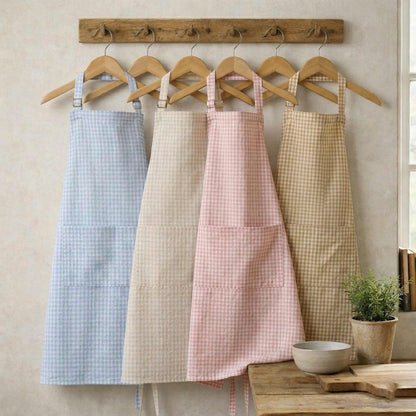Personalized “MOM” Linen Apron – Custom Embroidered Gift for Mother