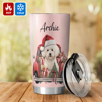 Personalized Dog Car Christmas Tumbler