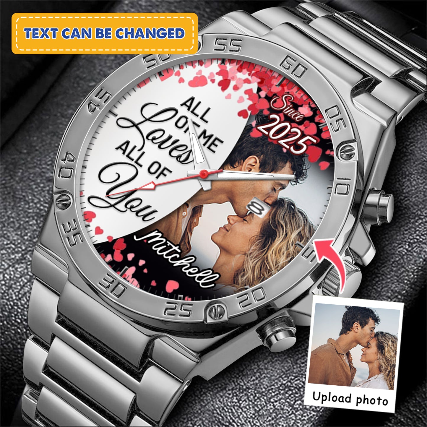 Personalized Love Blooms Photo Keepsake Memory Watches