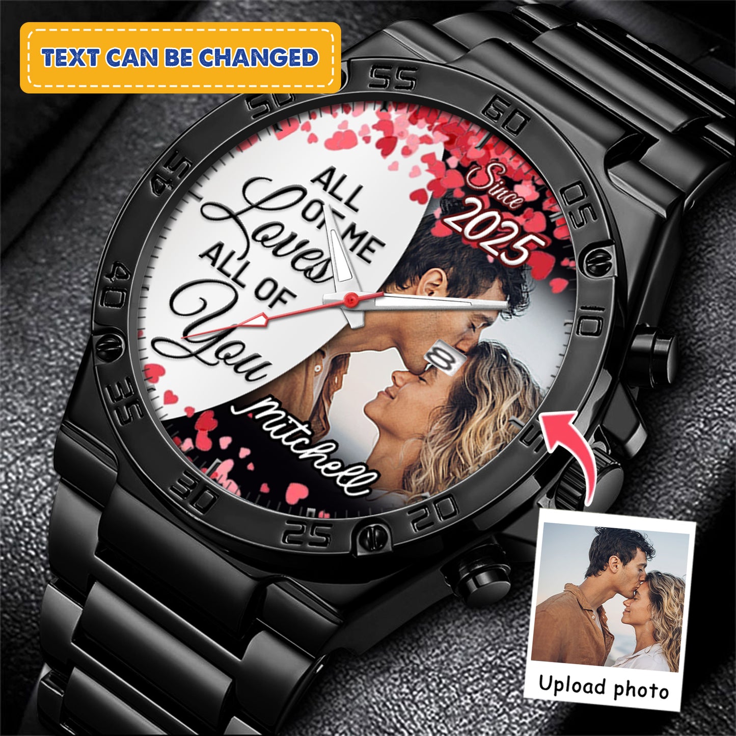 Personalized Love Blooms Photo Keepsake Memory Watches