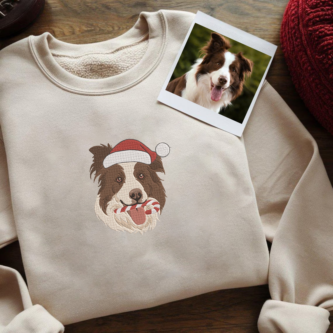 Christmas Embroidered Pet Dog Cat Hoodie Sweatshirt T-Shirt