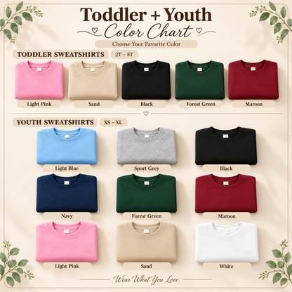 Personalized Christmas Family Sweatshirts, Custom Family Name Matching Christmas Sweatshirt
