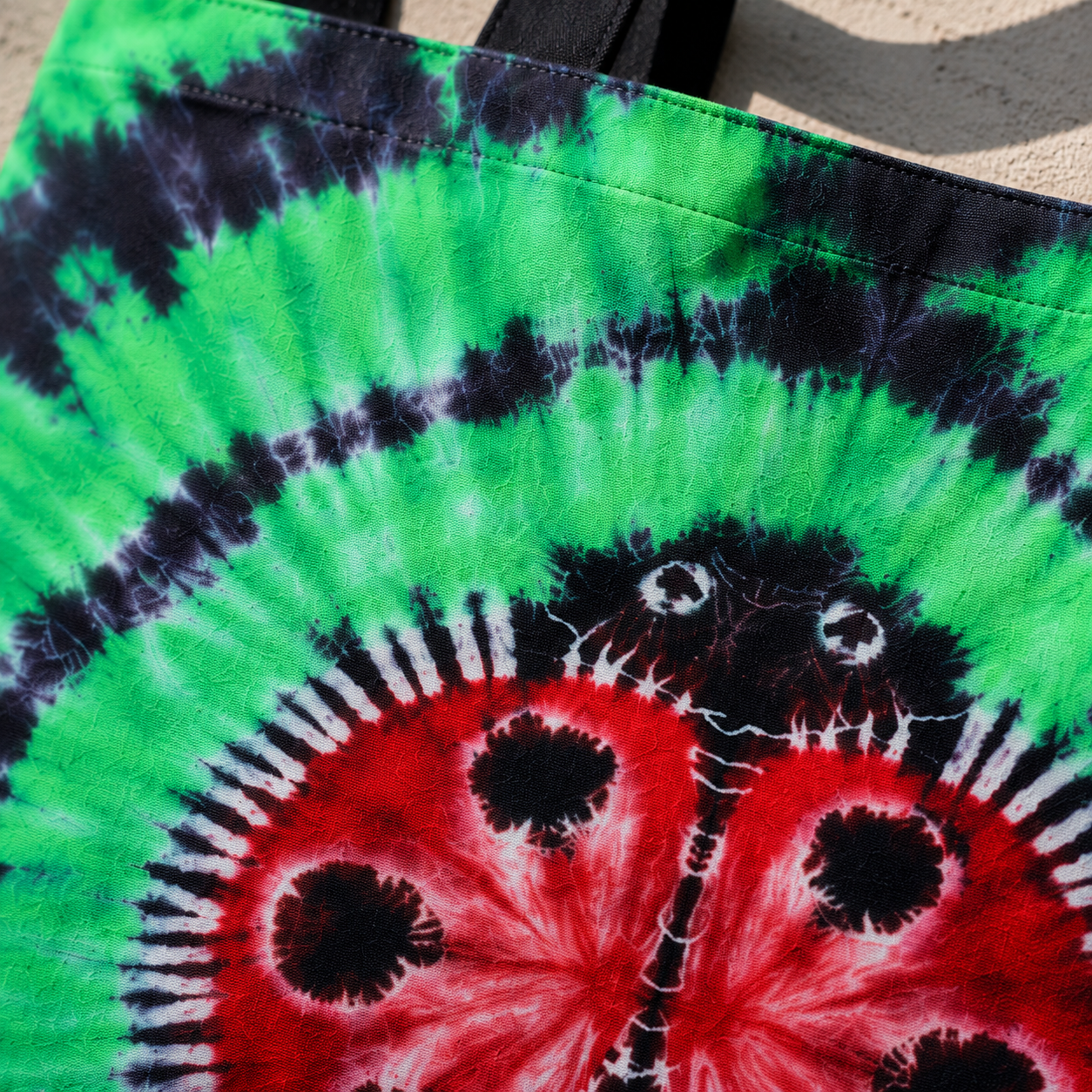 Green Aura LadyBug Green Black Tote Bag