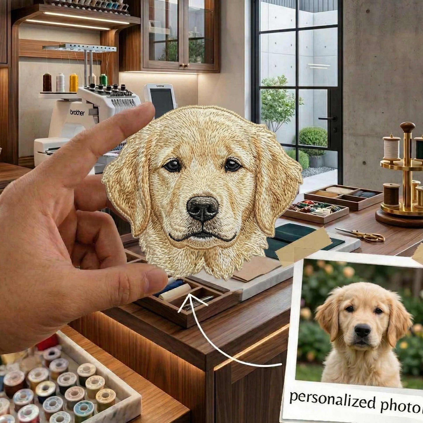 Embroidered Custom Pet Photo Embroidery Iron Patch