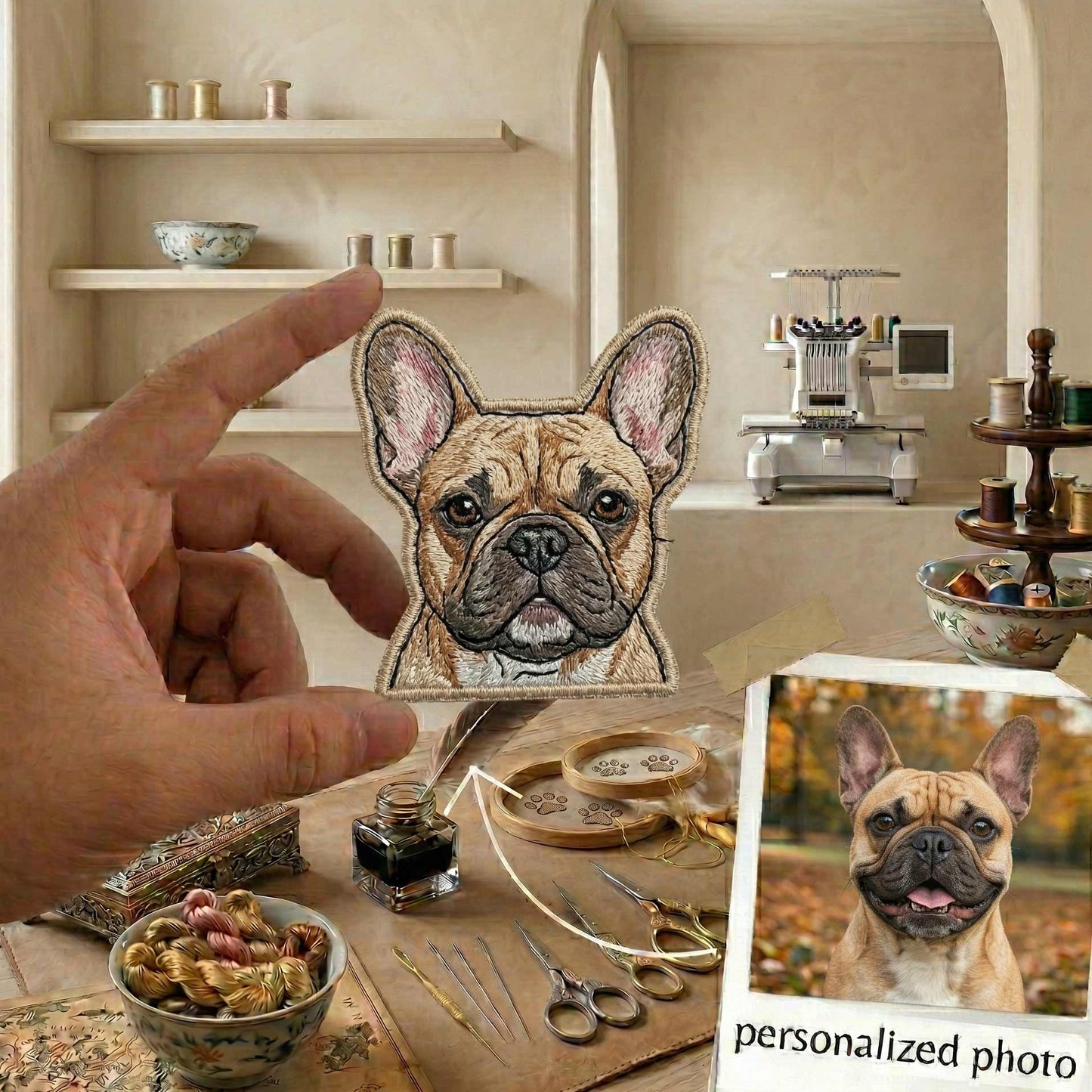 Embroidered Custom Pet Photo Embroidery Iron Patch