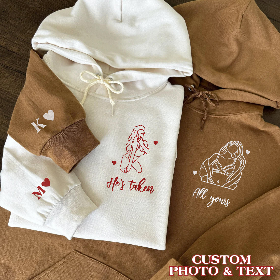 Valentine Custom Embroidered You Are My Valentine Hoodie Sweatshirt T-shirt