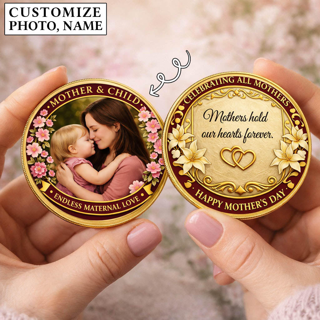 Mother's Day Mother & Child Printed Commemorative Coin