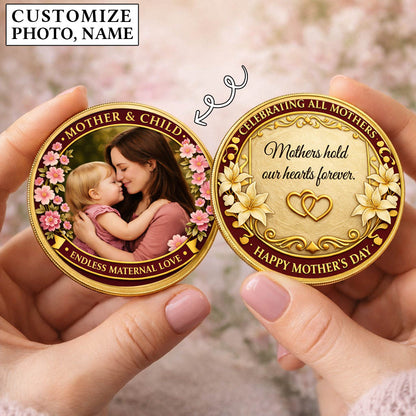 Mother's Day Mother & Child Printed Commemorative Coin