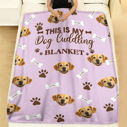 Personalized Pet Photo This Is My Pet Cuddling Soft Blanket
