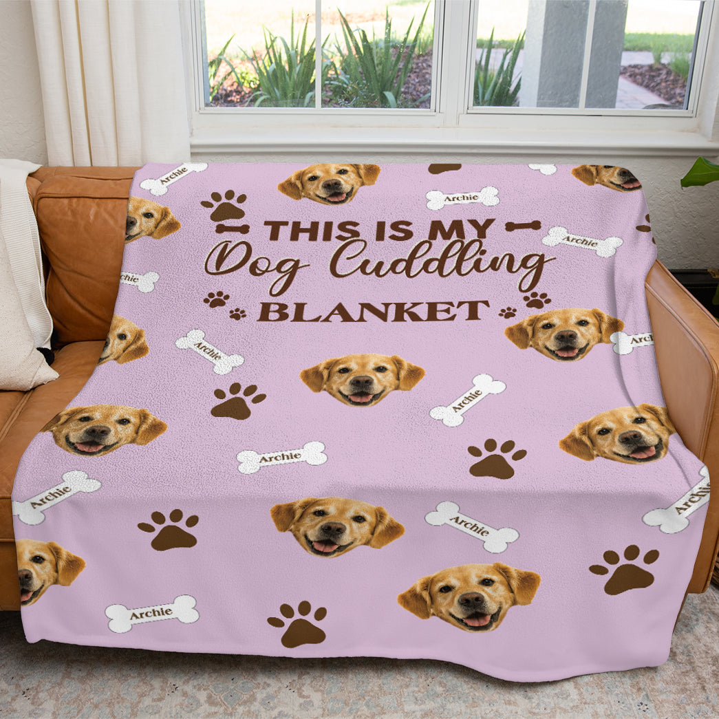 Personalized Pet Photo This Is My Pet Cuddling Soft Blanket