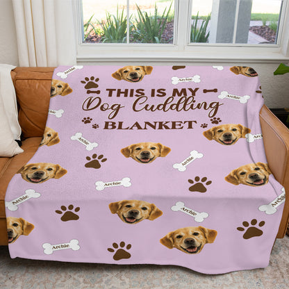 Personalized Pet Photo This Is My Pet Cuddling Soft Blanket
